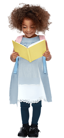 a girl reading a book